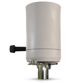 Ohlectric OL-39285 3 Way Lamp Socket Interiors With Turn Knob - Unglazed Mogul Size Porcelain Socket - Lamp Fixture Replacement Socket With Removable Knob - Vintage Lamp Part