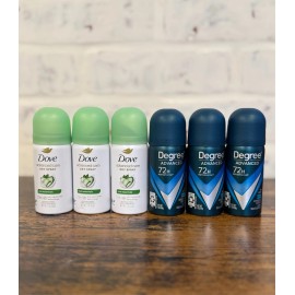 Dove Advanced Care/Degree Advanced MotionSense Sprays 1oz (6 Pack)-TRAVEL SIZE