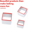 3 Pcs Square Cookie Cutter Set, Stainless Steel Biscuit Cutters
