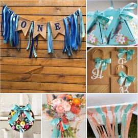 XEANCO 20mm Satin Ribbon 22 Meter, Polyester Ribbon, Enhance Your Crafts & Celebrations, Best for Gift Wrapping, Decorations, Wedding Car Ribbon, Ribbons for Crafting (Sky Blue)