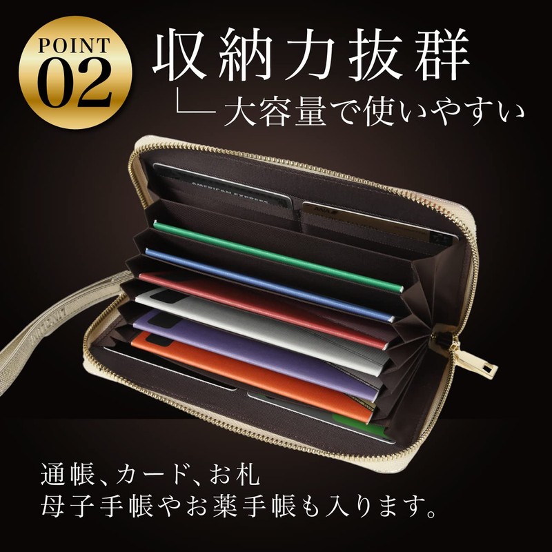 LINOLUNA Passbook Case, Magnetic Protection, Supervised by Feng Shui, Women's,