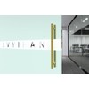 LVYIHAN Titanium Gold Square Barn Door Handles 12"/16"/18"/24"/36"/48"/59'', Pull Push