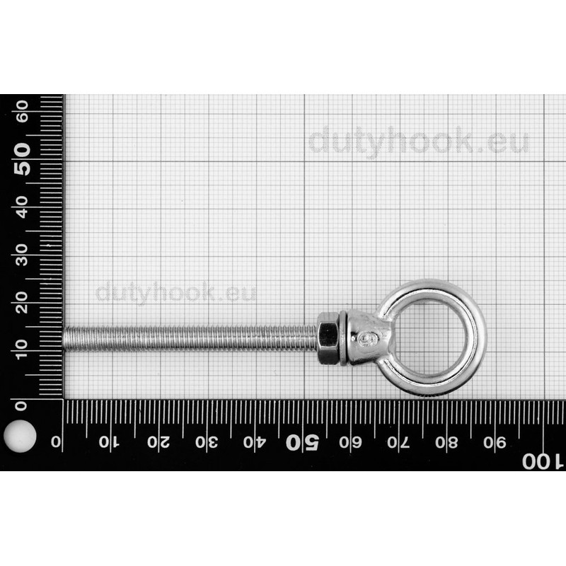 Dutyhook M6X60 Lifting Eye Bolt, Stainless Steel AISI 316