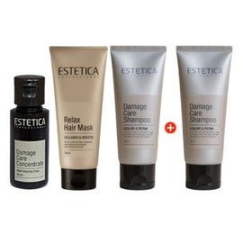 (Portable set) Esthetica Concentrate Essence + Hair Mask + Shampoo x2 Recommended for travel, 1 set / (휴대용 세트) 에스테티카 컨센트레이트 에센스 + 헤어 마스크 + 샴푸 x2 여행용 추천, 1세트