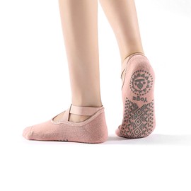 Yoga socks,Fitness Sport Sock Dance of Socks with Non-Slip Grips for Women Pilates Ballet Barre Socks Barefoot Workout Socks,Pink