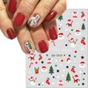 6 Sheets Christmas Nail Stickers for Nail Art Santa Claus