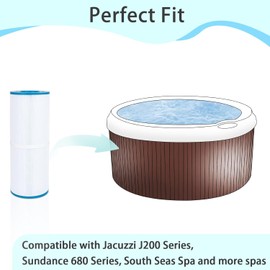 Future Way PRB50-IN Hot Tub Filter Replacement for Jacuzzi J210/J220/J235/J245/J275, Unicel C-4950, Pleatco PRB50-IN, Filbur FC-2390, 5X13 Drop in Spa Filter, 50 sq. ft, 2 Pack