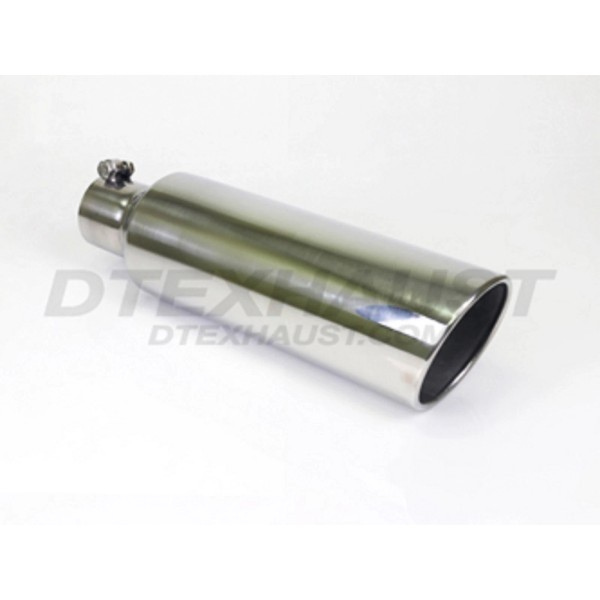 DIFFERENT TRENDS BQ9-405018RSL STAINLESS DIESEL TIP BOLT-ON ROLLED SLANT 4"