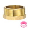 sourcing map Brass Outer Hex Thread Fittings, G1-1/2 Male Brass