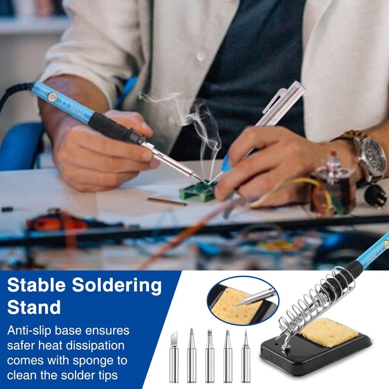 Soldering Iron Set, 24 Pieces, 60 W Welding Tools, Electric