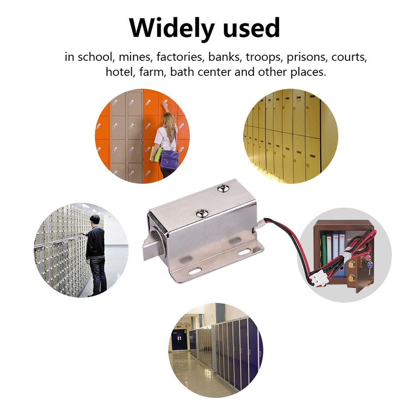 Solenoid Electromagnetic Electric Lock Access Control for Door Cabinet Drawer