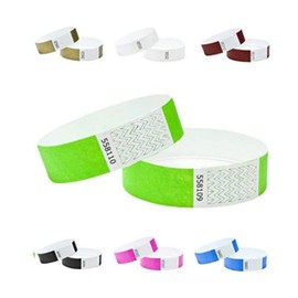 J&R Wristbands Tyvek 3/4 inch 100 Pack, Paper Like Bracelets Used for Events, Nightclubs, waterparks etc. (Neon Green)