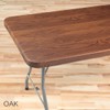 Miles Kimball Wood Grain Vinyl Elasticized Banquet Table Cover, Soft