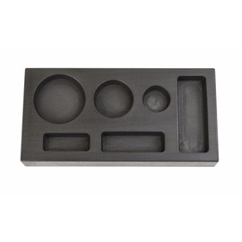 6-in-1 Gold Graphite Ingot Mold 1/4, 1/2, 1 Troy Ounce Multi-Cavity Combo Mold Melting Casting Refining Scrap Precious Metal