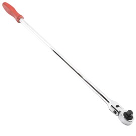 Genius Tools 1/2" Drive Flex Head Ratchet, 72-Tooth, 25.5" Length, Cr-V Steel - 484468P