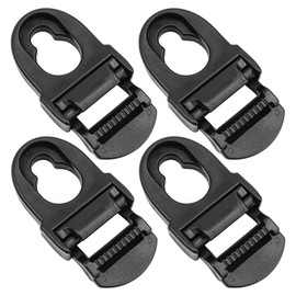 VOANZO 4 Pcs Kayak Seat Clips and Hooks Kayak Seat Safety Buckles Plastic Clips Buckles for Kayak Accessories Adjustable Nylon Webbing Strap Clips for Gear Securement