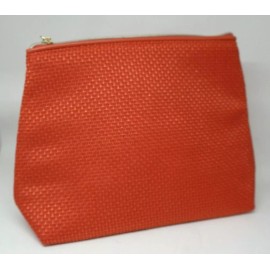 Lancôme Lancome Large Red Fabric Cosmetic Makeup Clutch Bag New