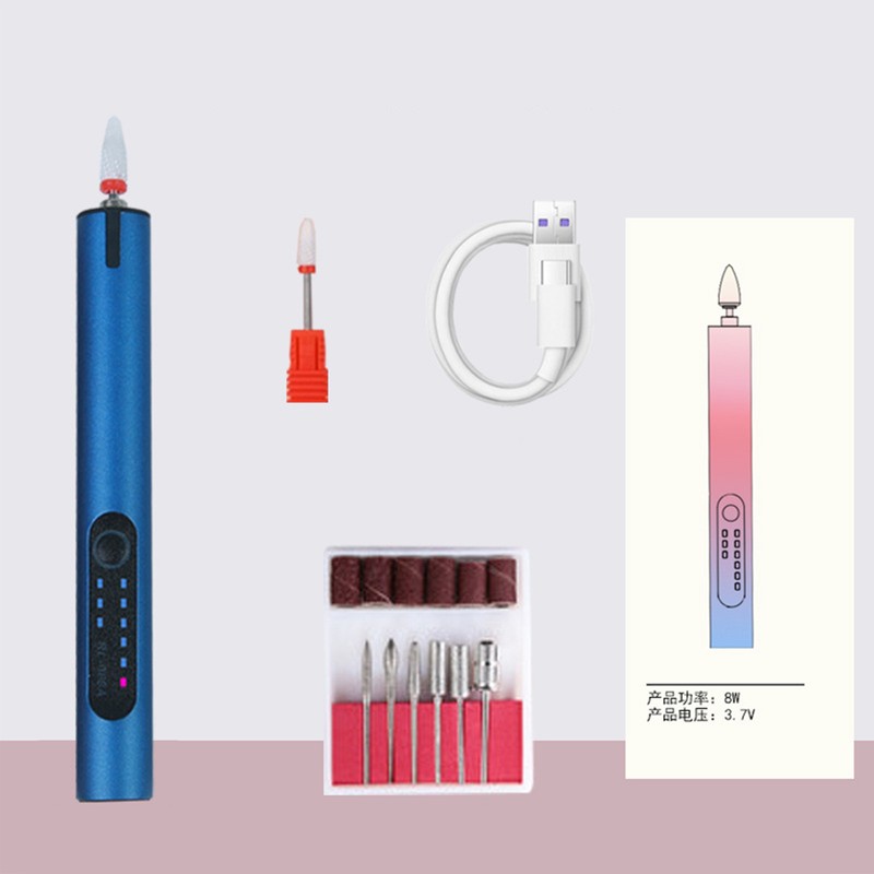 Electric Nail Grinding Machine Portable Rechargeable Nail Polishing Machine for