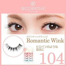Decorative Eyelash Decorative Eyelash for False Eyelashes Top Eyelashes No.104 Romantic Wink 4 Pairs (x1)