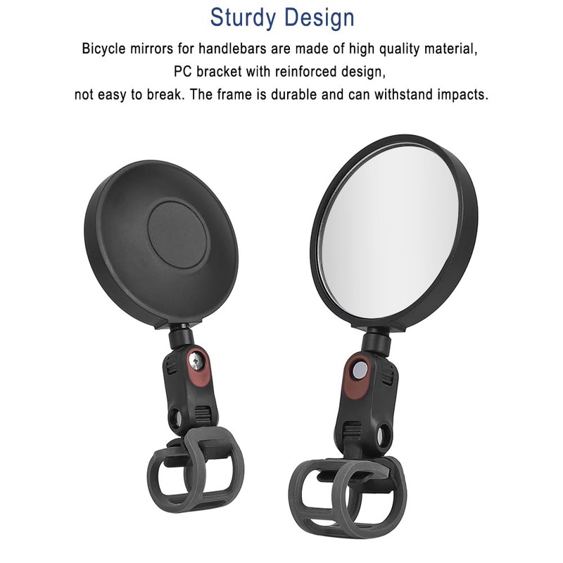 SKERTS Scooter Rear View Mirrors for Ninebot Black Rearview Mirrors