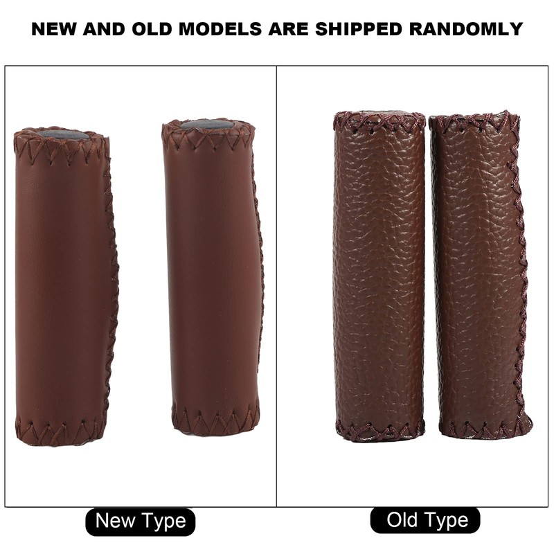 MAGT Bicycle Grips, 1 Pair Faux Leather Bicycle Handlebar Grips