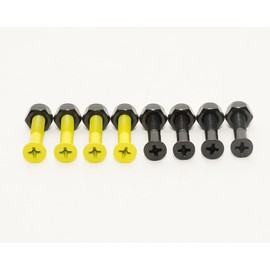 INSTSK8 Axle Nut Set Included Skateboard Skateboard Plus 1 Inch Screw Set (Black x Yellow)