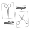 SAFIGLE 2pcs Stainless Steel Eyebrow Scissors Rounded Tip Grooming Tool