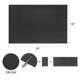 sourcing map 10pcs Sandpaper 100 Grit 18 x 12 Inch Waterproof Backing Silicon Carbide Abrasive Wet Dry Sanding Sheets for Wood Finishing, Metal Sanding, Automotive Polishing