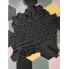 Black Leather Lambskin Hides With Silver Dots/sequins 3-4sf. Bonus If