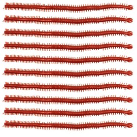 60pcs Soft Fishing Bait, Soft Plastic Worms Fishing Lure Wacky Bait, 13 cm Lifelike Fish Odour Fishing Bait, Earthworm Bait, Brown