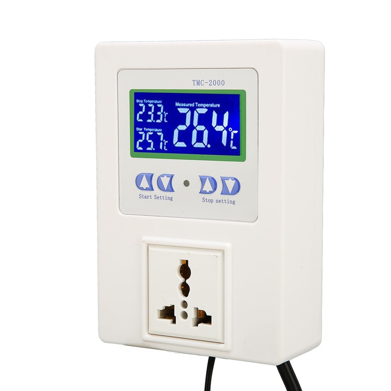Digital Temperature Controller LCD Display Heating Cooling Thermostat Controller for