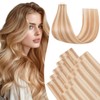TESSHAIR Injected Tape in Hair Extensions Human Hair 10 Pcs