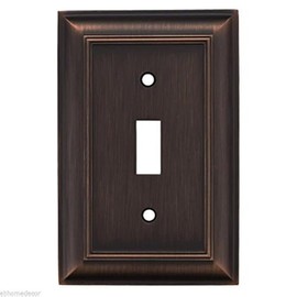 Allen + Roth 1-Gang Oil-Rubbed Bronze Standard Toggle Wall Plate Item # 139711
