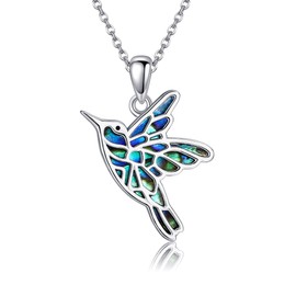 CUPENDA Hummingbird Necklaces 925 Sterling Silver Celtic Knot Pendant Chain Hummingbird Jewellery Gifts Women Mothers Hummingbird Lovers, Sterling Silver, No Gemstone