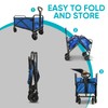 Collapsible Foldable Wagon, Beach Cart Large Capacity, Heavy Duty Folding