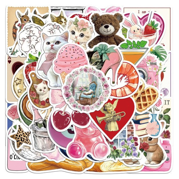 50Pcs Y2K Stickers, Cyber Trend Stickers Vinyl Waterproof Sticker for