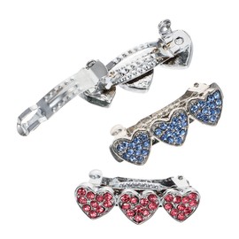 SUPVOX Fashionable Dog Hairpins Rhinestone Heart Pcs Pet Headdress for Adorable Puppies