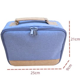 CRSUSUKJ Cable Organiser Bag, Electronic Bag Organiser, Projector Bag, Portable Bag for Mini Projector, Projector Bag, Compatible with Most Projectors, Projectors and Accessories, blue, Cable pockets