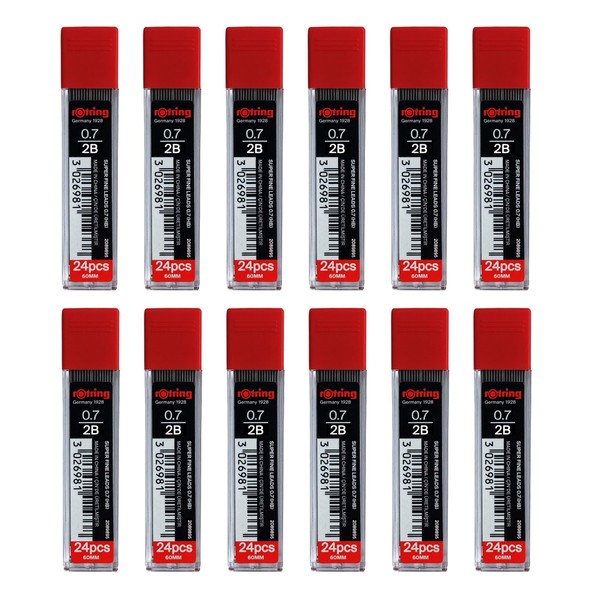 rOtring 0.7mm 2B Super Polymer Pencil Lead - 288 Leads