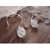 ♥ Floral thick disc ♥ Wonderful long hook earrings