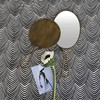 AREOhome 5010-14 Lena Round Hand Mirror, 10.5-inch Height, Brass,6 x