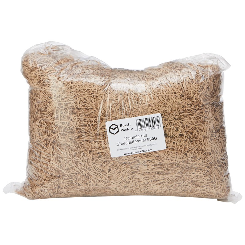 Box.it.pack.it Natural Shredded Kraft Paper, 500g VF_Kraft_500