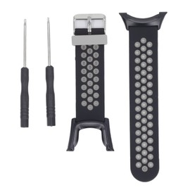 Silicone Quick Release Wristband Replacement Waterproof Accessory Silicone Watch Wristbands for SUUNTO AMBIT 1 Black Gray