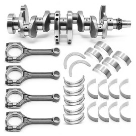 Assembroverse 23110-2B610 1.6L Engine Crankshaft Con Rods and Bearing Set with Thrust Plate, Compatible with Rio Soul 2012-2017, 23510-2B000 23510-2B010 231102B610A