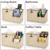 BTSKY Household Seagrass Facial Tissue Box With Two Side Storage