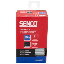 SENCO M001005R 2" 16 Gauge Straight Finish Nails, Galvanized Finish 1,000 Count Pack