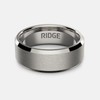 Ridge Beveled Ring Set 8mm - Platinum - 12