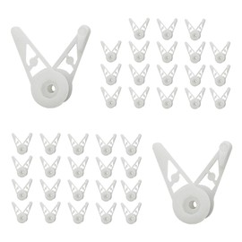 LUMOOM 40 Stück Pflanzen-Bender, 360° Verstellbare Pflanzenbieger-Clips, Pflanzenbiegemittel, Ideal für das Training von Pflanzenstämmen und Zweigen, Garten Topfpflanzen (Weiß)