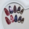 Almond Press on Nails Medium Fake Nails with Swan and