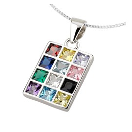 Ephod Breastplate Necklace, Priest Breastplate, Hebrew Jewelry, Hoshen Necklace, Tribes of Israel Necklace, 925 Sterling Silver Jewelry, Jewish Jewelry for Women, Mens Jewish Jewelry, Israel Blessing Necklace, Holy Land Souvenirs, Israeli Made Jewelry (i